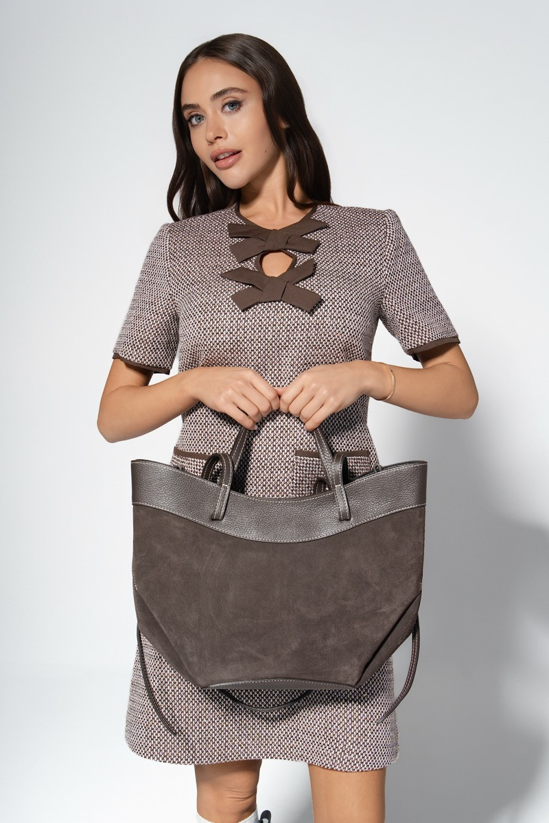 Рокля paris bow mocca Рокля paris bow mocca